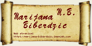 Marijana Biberdžić vizit kartica